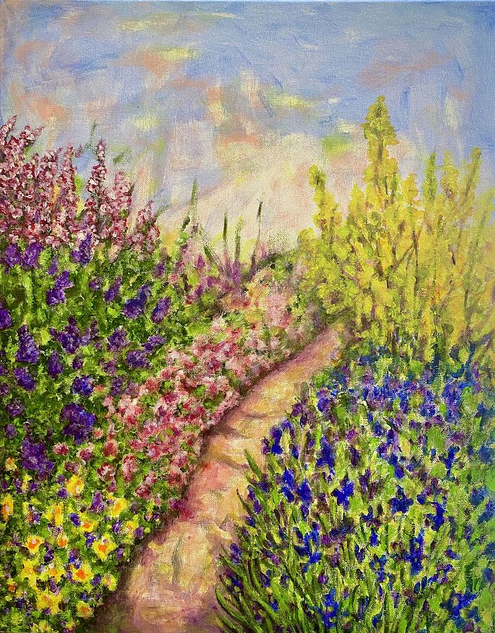 Garden Trail  Painting by Rae Chichilnitsky