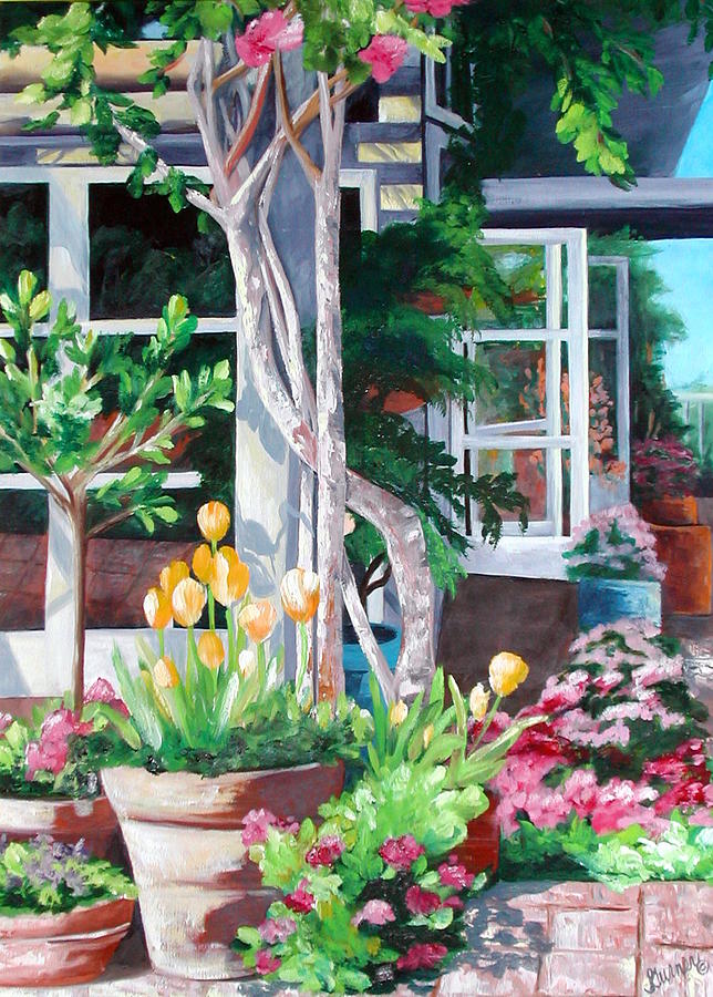 Garden view Painting by Susan Turner - Fine Art America