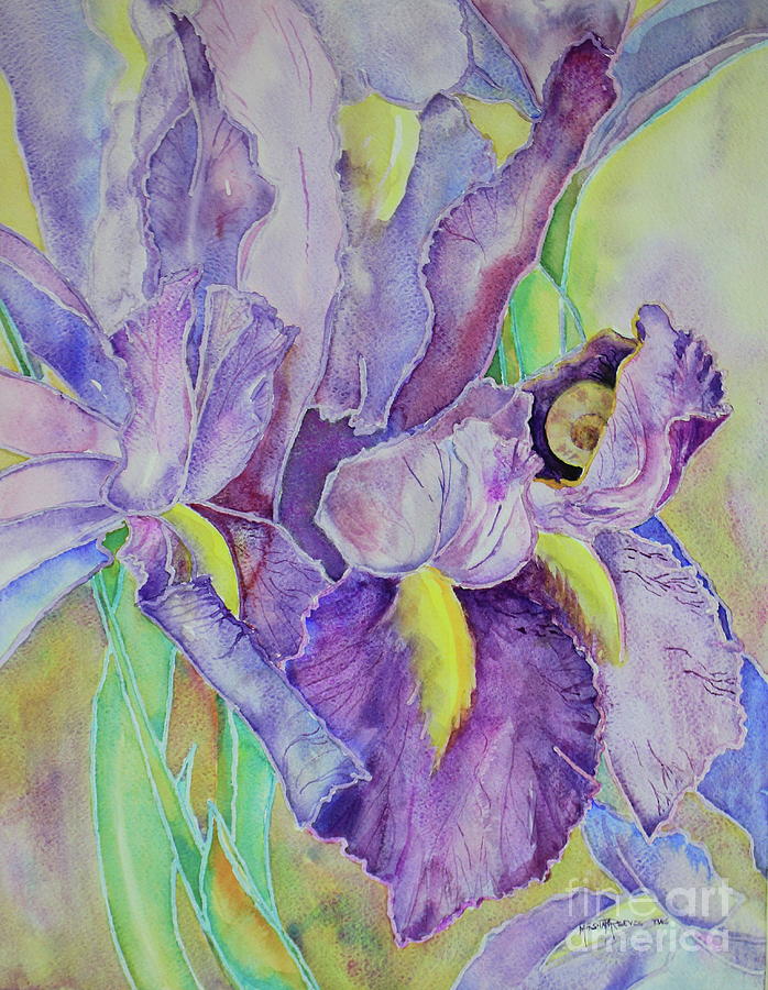 Iris Painting - Garden Visitor by Marsha Reeves