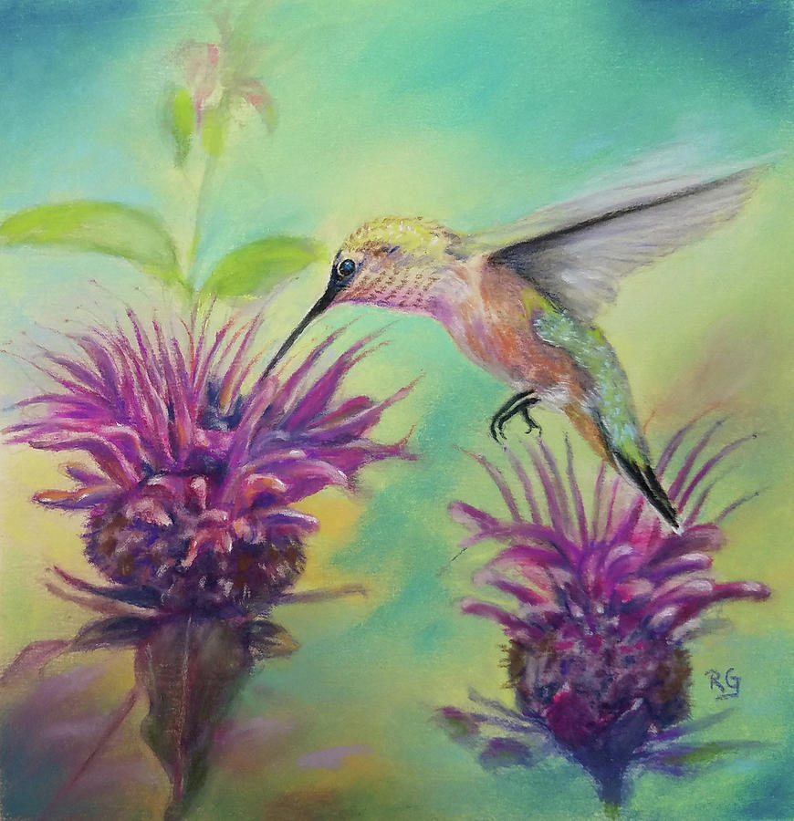 Garden Visitor Pastel by Rita Ginsberg - Fine Art America