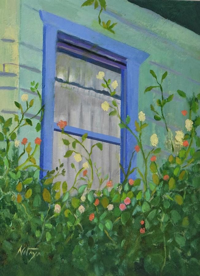 Garden Window  Painting by Nataya Crow