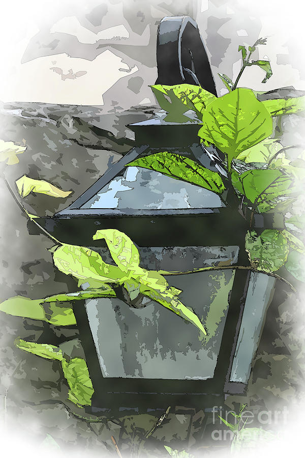 Garden Yard Lamp Digital Art by Kirt Tisdale
