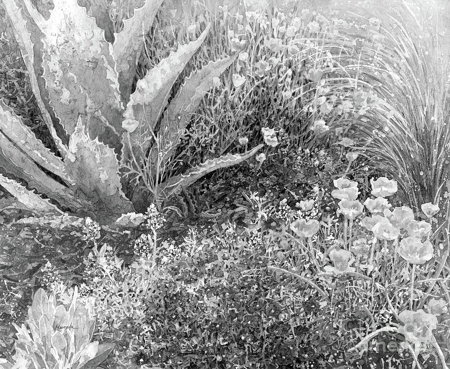 Gardeners Delight In Black And White Painting