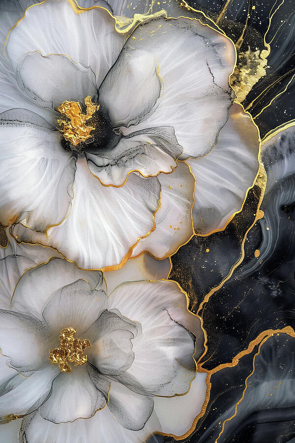 Gardenia Flowers Digital Art by Peggy Collins