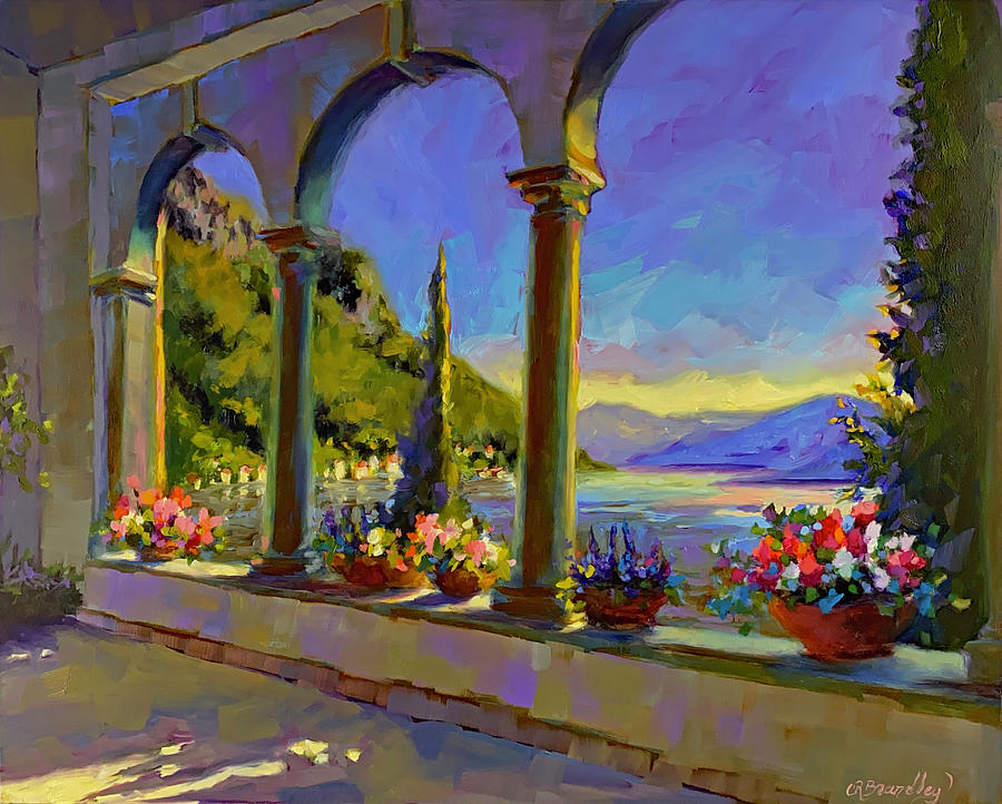 Gardens of Como Painting by Chris Brandley