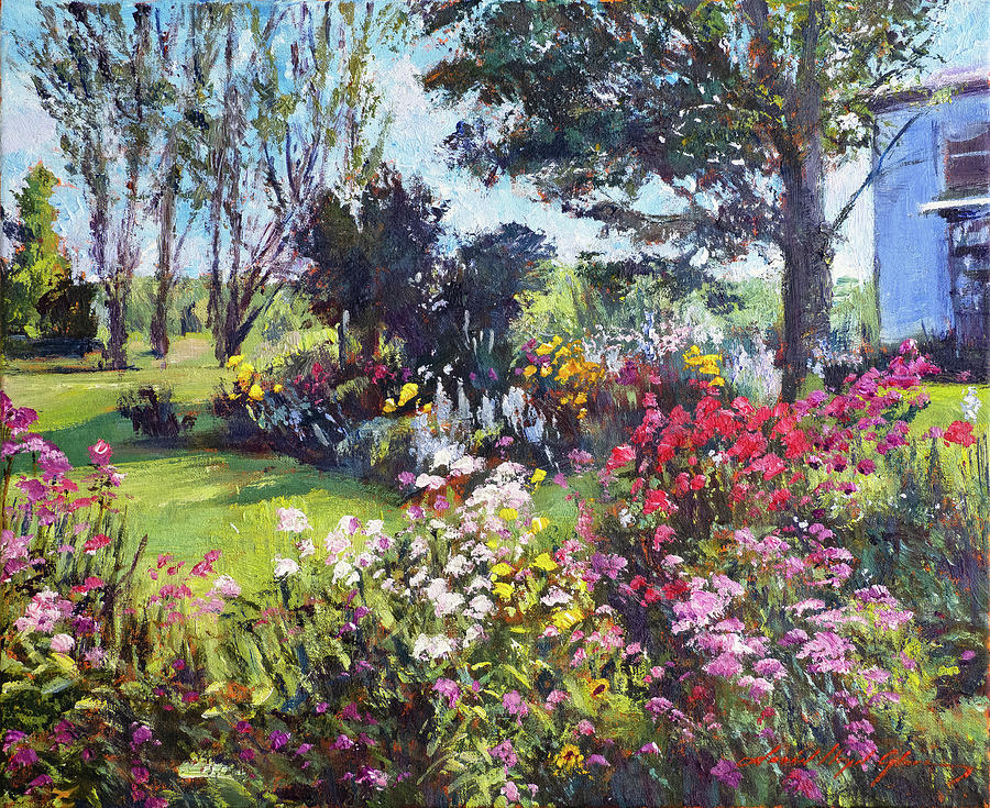 Gardens Of The Country Life Painting by David Lloyd Glover