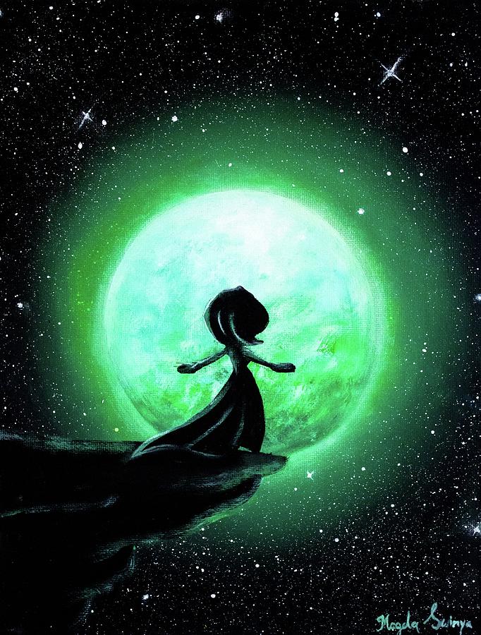 Gardevoir Under The Moon Painting by Magda Swinya - Pixels