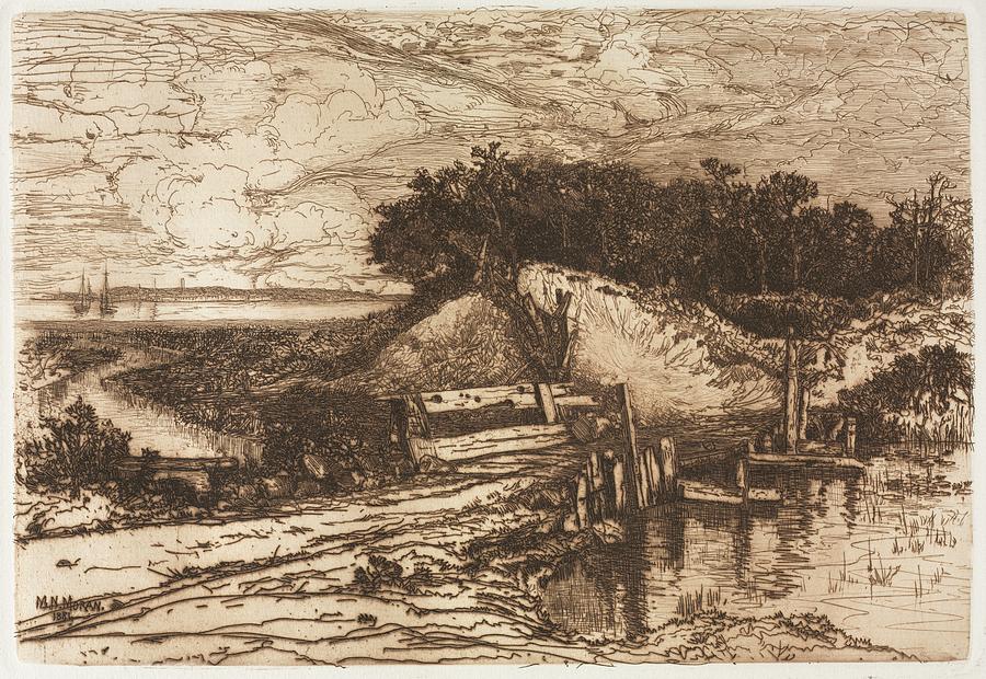 Gardiner s Bay, Long Island, seen from Fresh Pond 1881 Mary Nimmo Moran ...