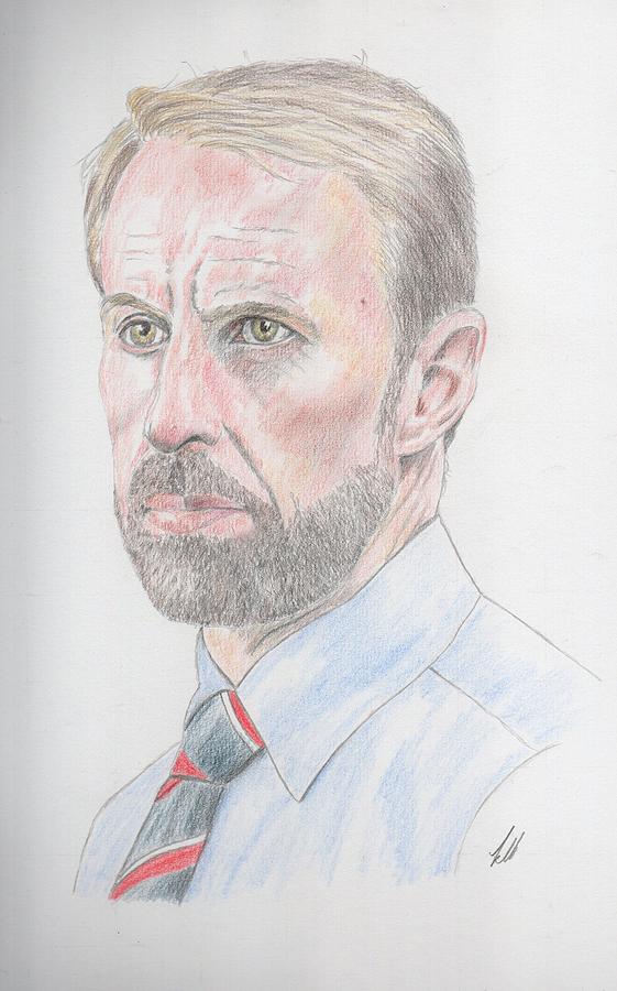 Gareth Southgate Drawing by Keith Miller