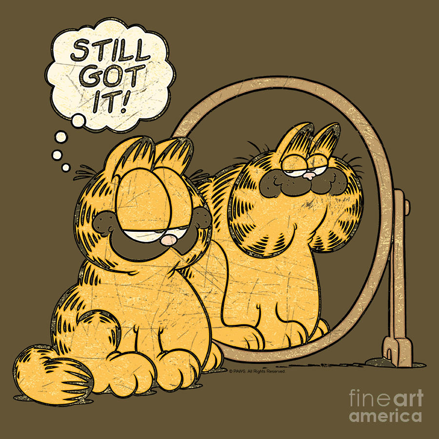 Garfield Still Got It Mirror Digital Art By Timothy Oxley Fine Art