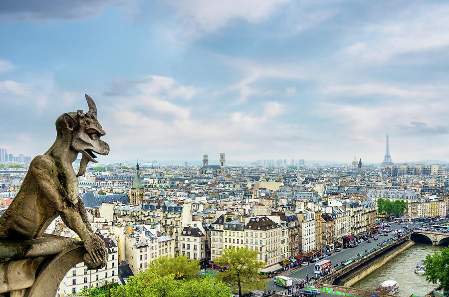 Gargoyle of Notre Dame Cathedral in Paris II Photograph by Alexios Ntounas