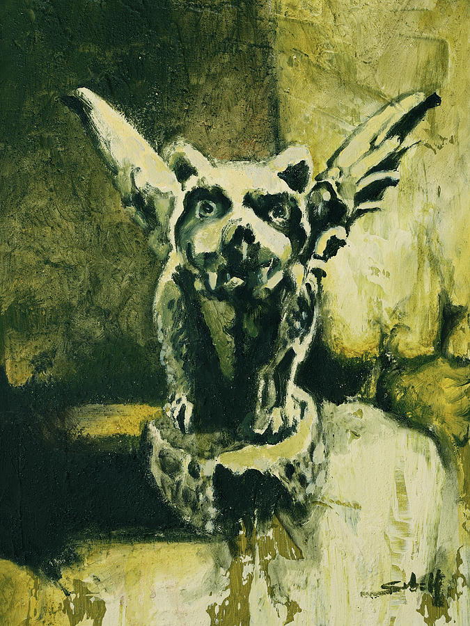 Gargoyle Painting by Sv Bell