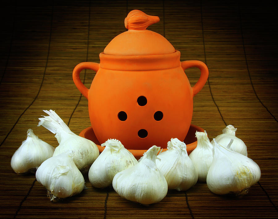 Garlic and Pot-2 Photograph by Rudy Umans