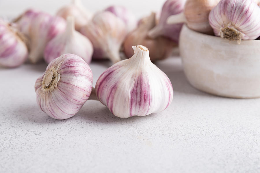 Garlic Bulbs With Garlic Cloves Photograph by Yulia Naumenko Garlic Bulbs With Garlic Cloves Photograph by Yulia Naumenko