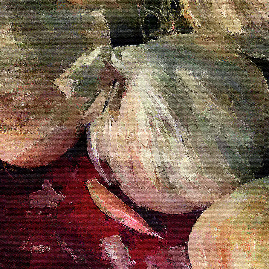 Garlic in the kitchen Mixed Media by Tatiana Travelways