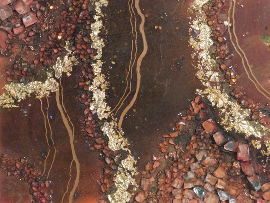 Garnet Geode Painting by Sonal Raje