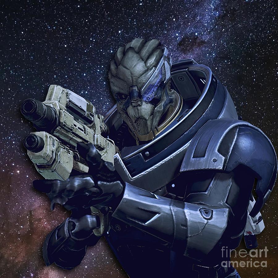 Garrus Vakarian Painting by Jake Brown - Fine Art America