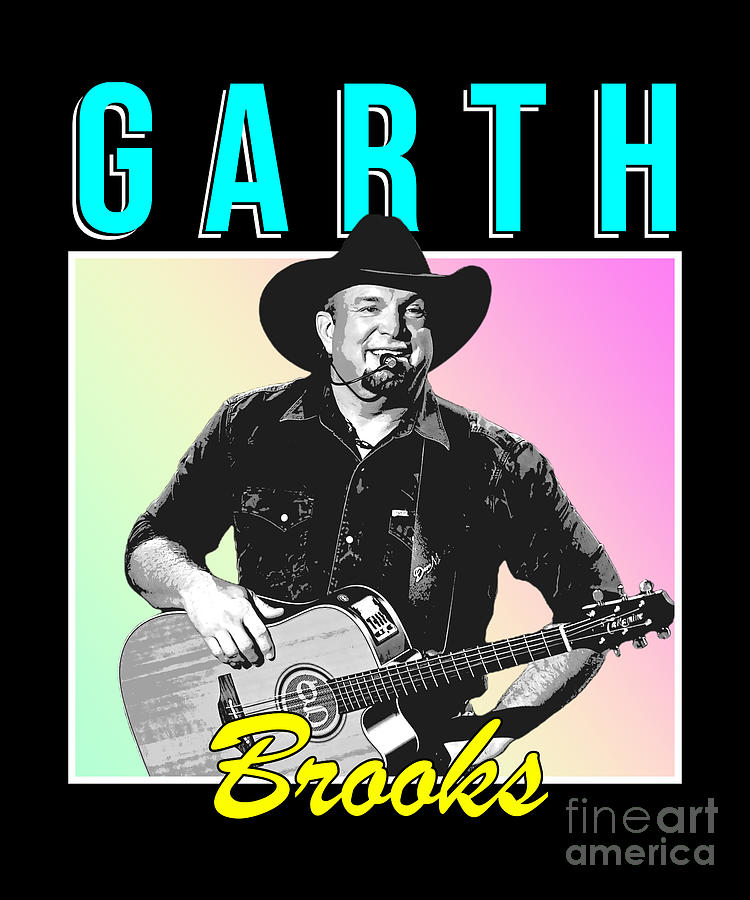 Garth Brooks Digital Art - Garth Brooks 90s Style Graphic Design by Notorious Artist