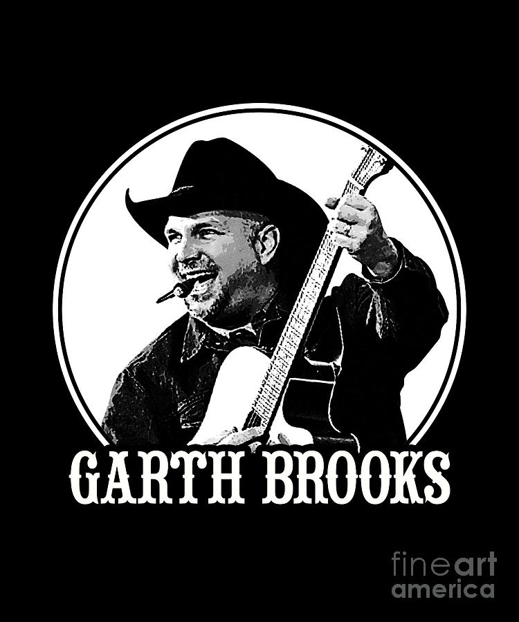 Garth Brooks Digital Art - Garth Brooks Art 60s Style by Notorious Artist