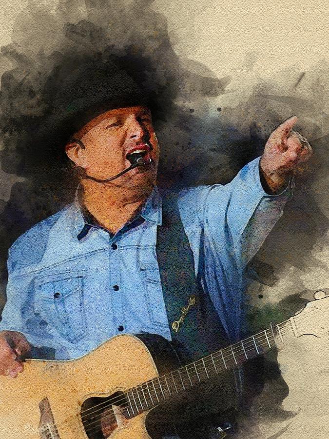 Garth Brooks Digital Art By Everett Abram - Fine Art America