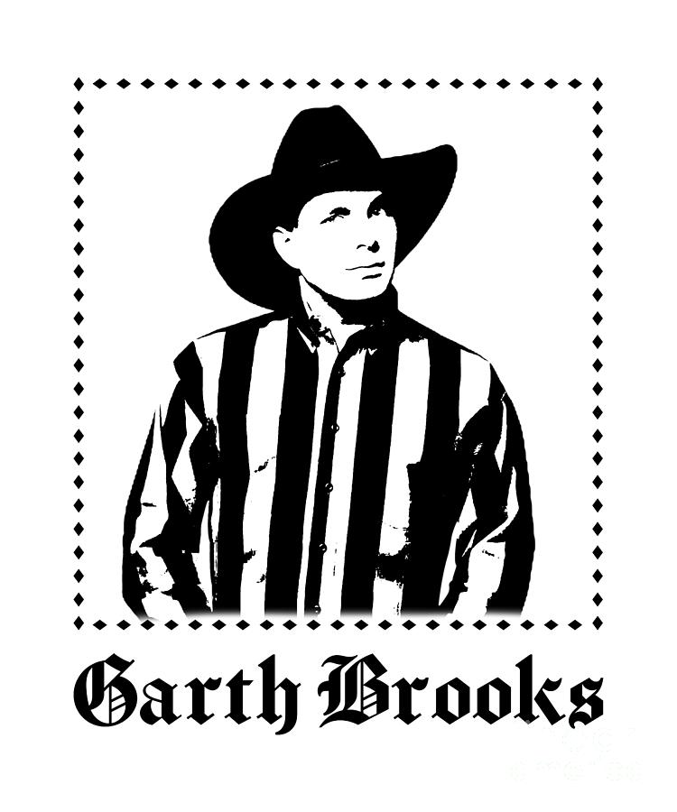 Garth Brooks Digital Art - Garth Brooks Faded 80s Aesthetic by Notorious Artist