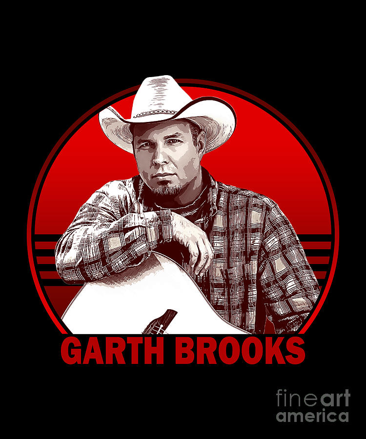 Garth Brooks Digital Art - Garth Brooks Music Legend 80s Aesthetic Fan Art by Notorious Artist