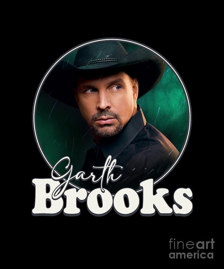 Garth Brooks Digital Art - Garth Brooks Retro Portrait FanArt Tribute by Notorious Artist