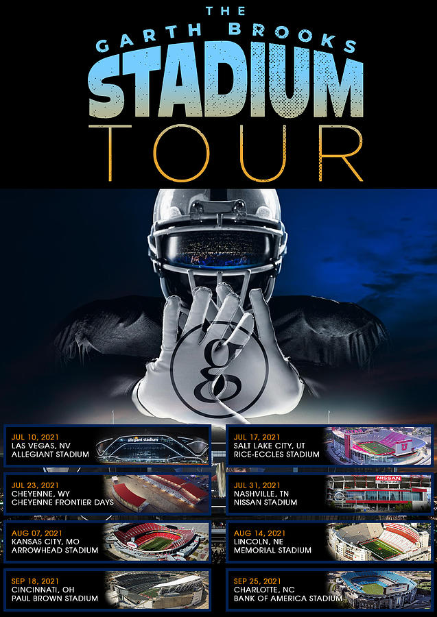 Garth Brooks Stadium Tour Dates 2021 Poster Ym56 Digital Art by Yuli