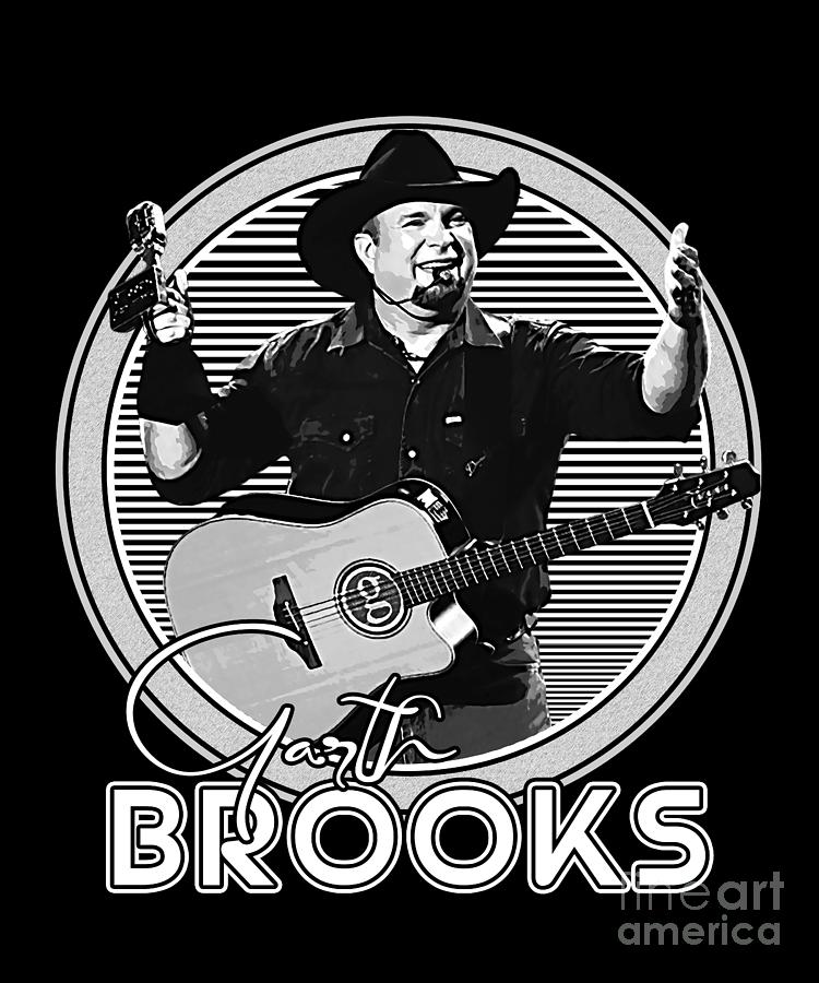 Garth Brooks Digital Art - Garth Brooks Vintage Aesthetic Fan Art Tribute by Notorious Artist