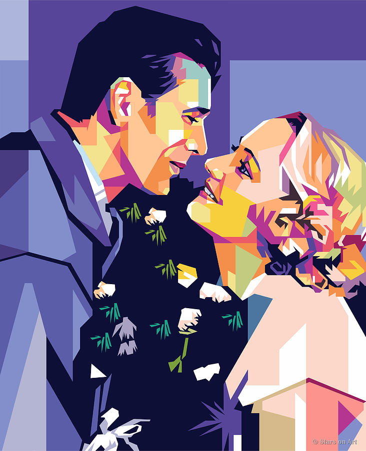 Gary Cooper Digital Art - Gary Cooper and Carole Lombard by Movie World Posters