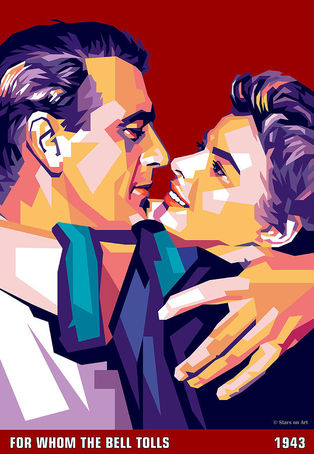 Gary Cooper and Ingrid Bergman Digital Art by Movie World Posters