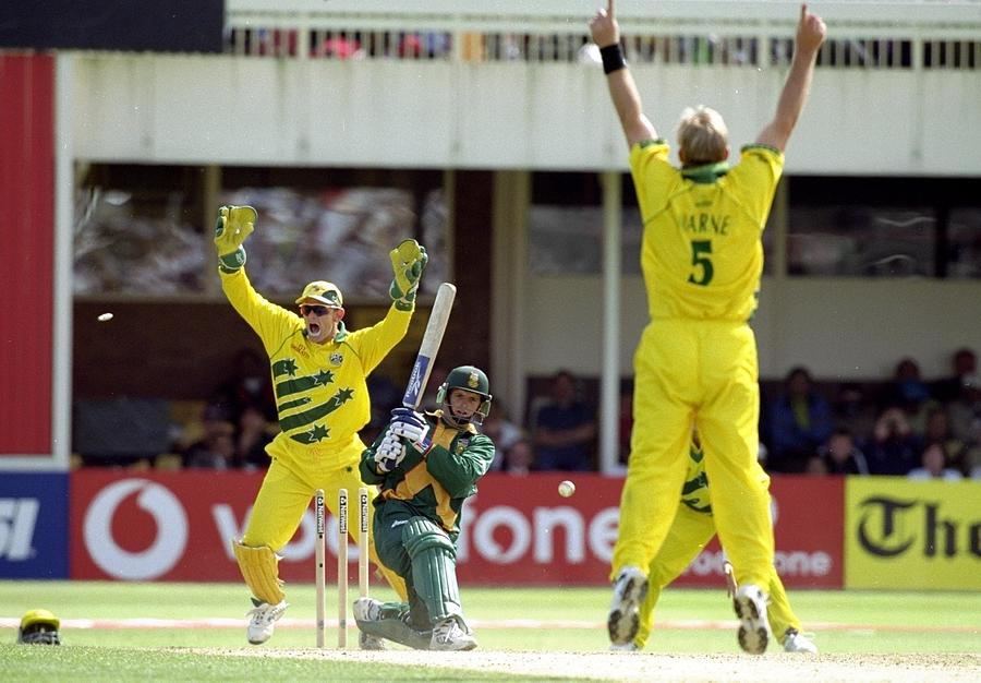 Gary Kirsten bowled by Shane Warne Photograph by Clive Mason