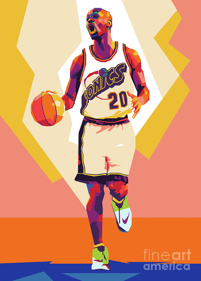 Gary Payton Digital Art by Nofa Aji Zatmiko - Pixels