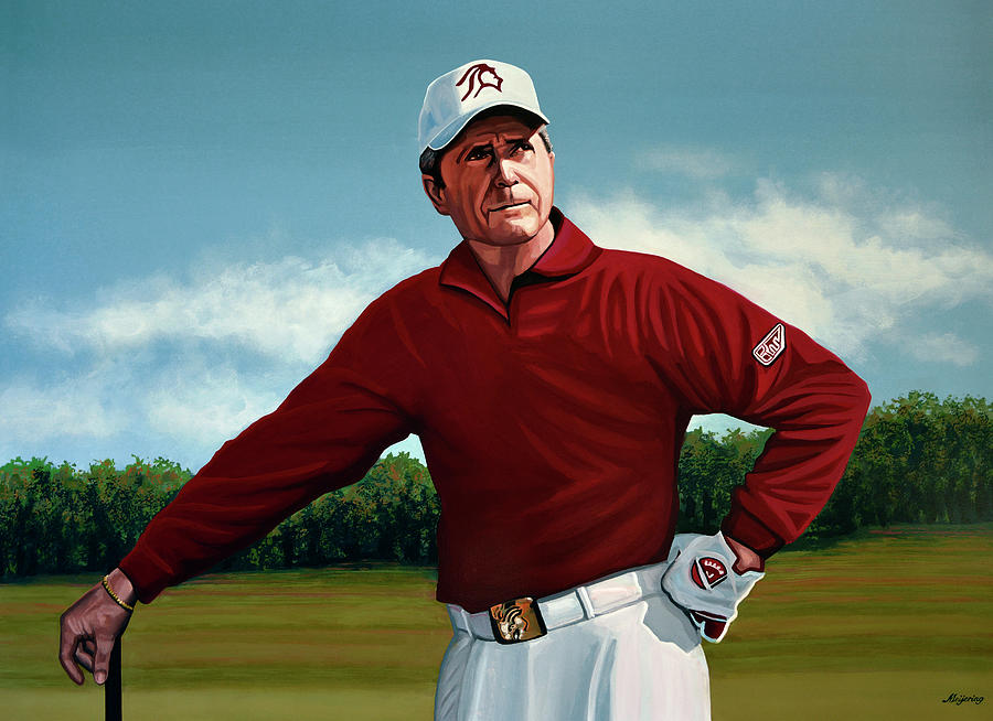Gary Player Painting Painting by Paul Meijering