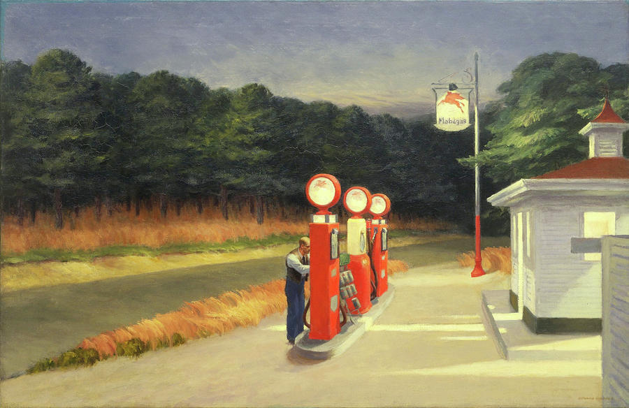 Gas 1940 Painting by Edward Hopper