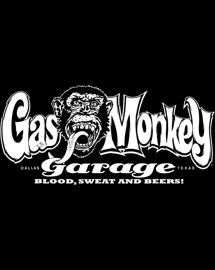 Gas Monkey Garage Blood Sweat And Beers Simple Logo.png Digital Art by ...