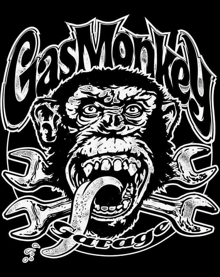 Gas Monkey Garage Monkey Wrench Logo.png Digital Art by Minh Trong Phan
