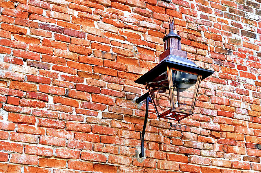 Gaslight Brick Wall Photograph by David Lawson
