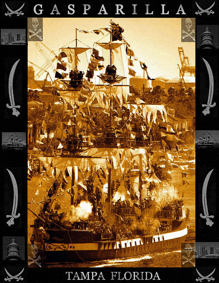 Gasparilla a Tampa tradition work A Mixed Media by David Lee Thompson