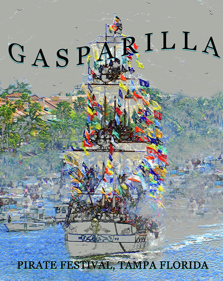 Gasparilla Invasion 2020 Painting by David Lee Thompson
