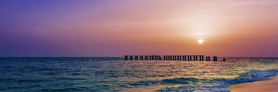 Gasparilla Island Sunset - Panoramic View Photograph by Melanie Viola