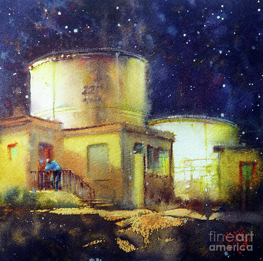 Watercolor Painting - Gas tank 22 by Andre MEHU