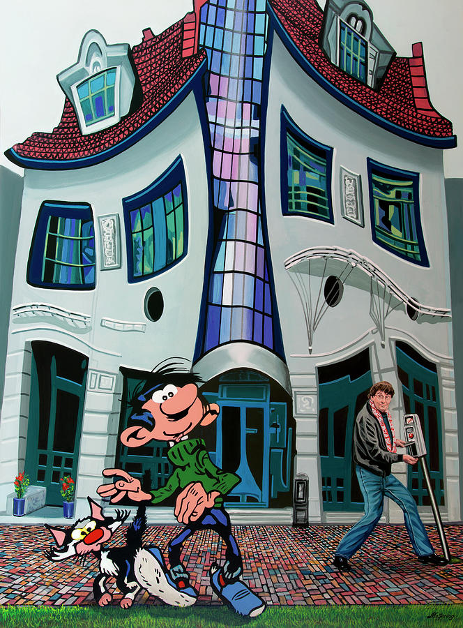 Gaston and Franquin Painting Painting by Paul Meijering