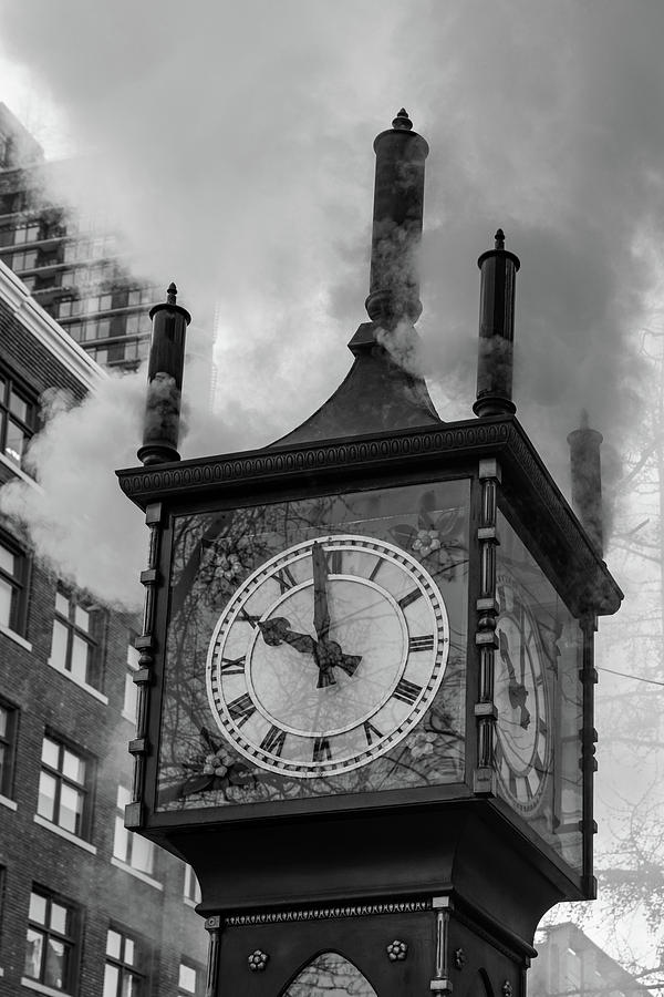 Gastown Steam Clock Closeup Photograph by Liz Albro