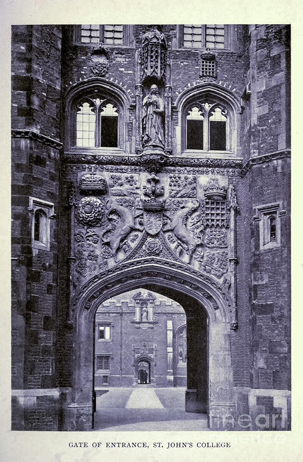 Gate of Entrance, Saint Johns College l5 Photograph by Historic Illustrations