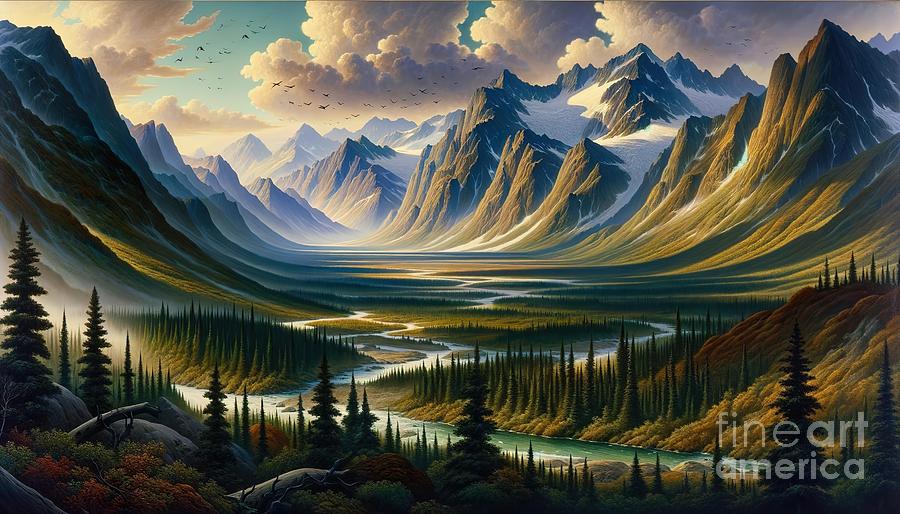 Gates of the Arctic National Park Digital Art by Places On Art Fine