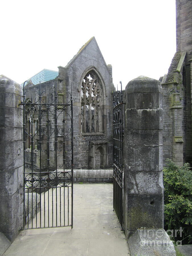 Gates To Charles Church, Plymouth UK Photograph by Lesley Evered