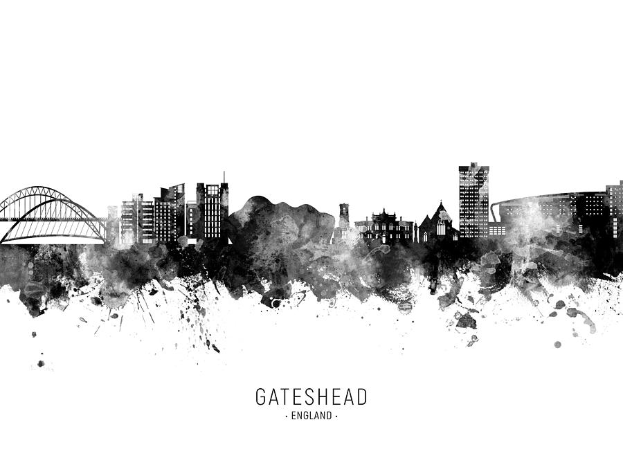 Gateshead England Skyline #12 Digital Art by Michael Tompsett