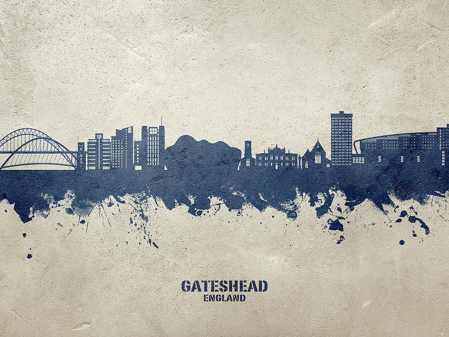 Gateshead England Skyline #22 Digital Art by Michael Tompsett