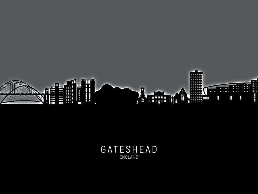 Gateshead England Skyline #25 Digital Art by Michael Tompsett